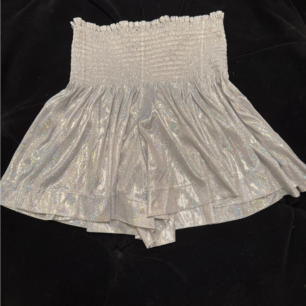 Queen of Sparkles Shimmering Silver Skirt